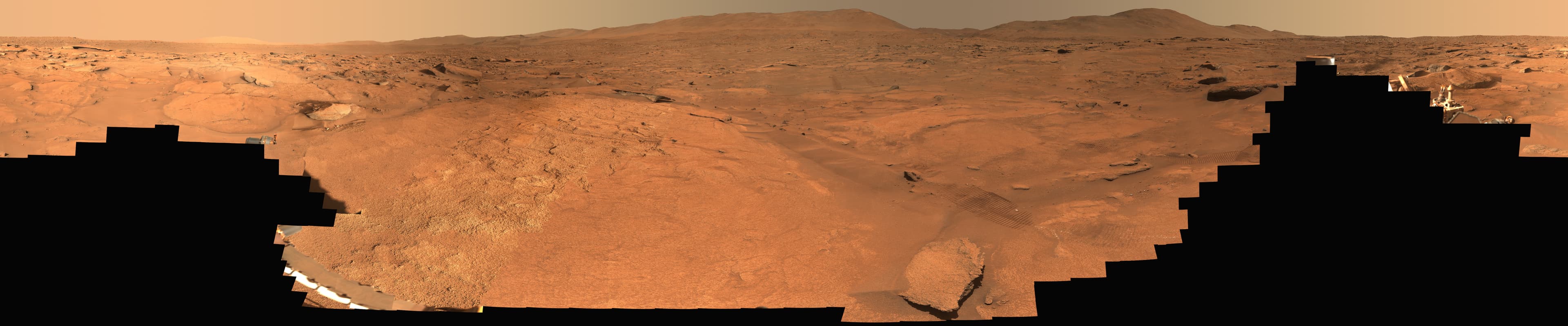 Panorama roccioso della Margin Unit su Marte
